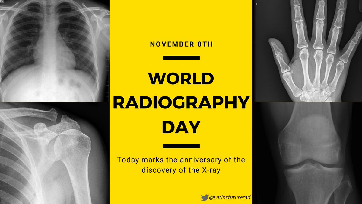 Latinxfuturerad's tweet photo. Today marks the birth of X-rays 🩻 We cannot imagine a world without x-rays 💀 #radiology #futureradres #MedTwitter #RadiographyDay #IDoR22 https://t.co/ovPP1iD7vH