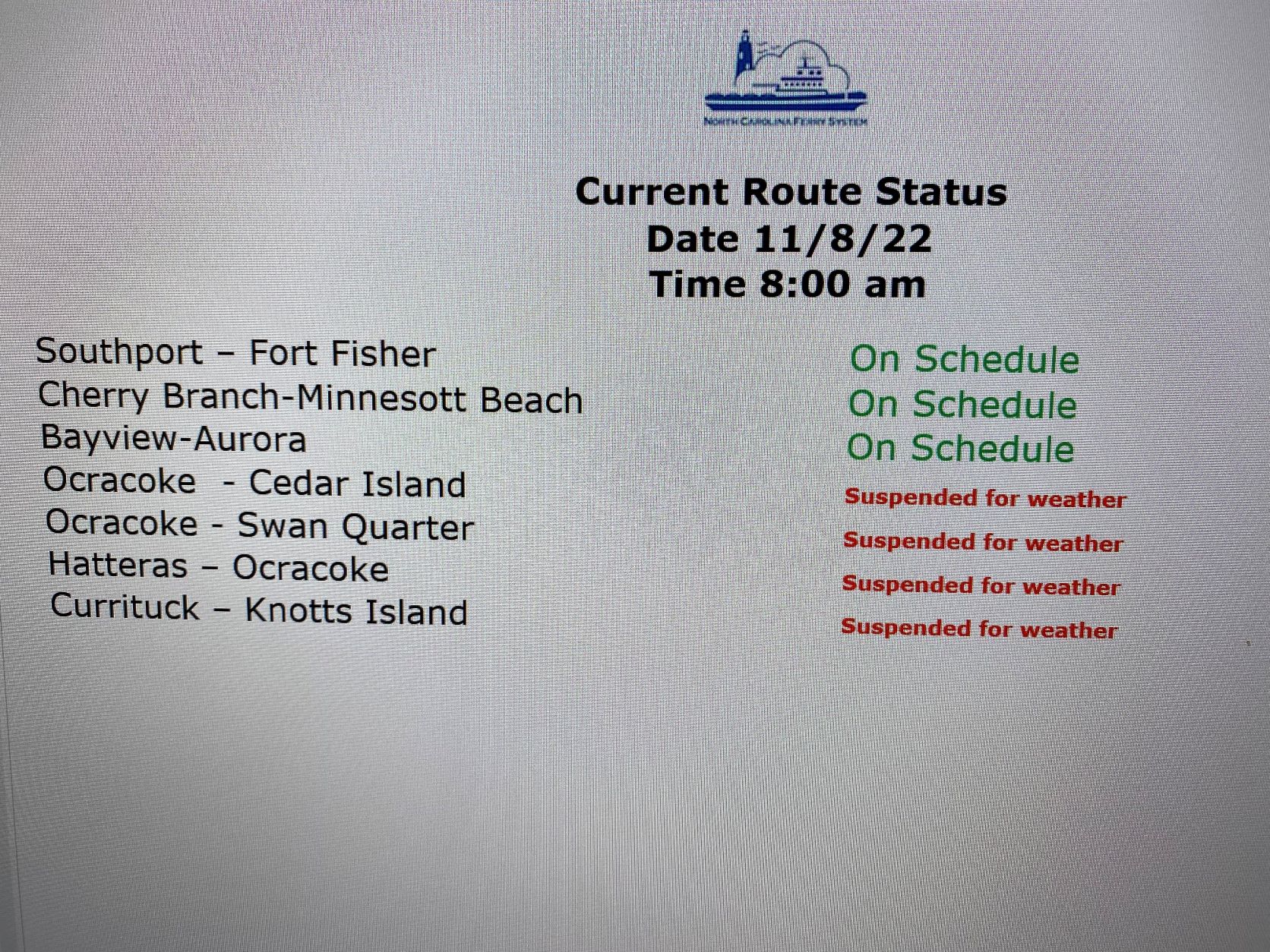 NCDOT Ferry Division on Twitter "OcracokeCedar Island, Hatteras