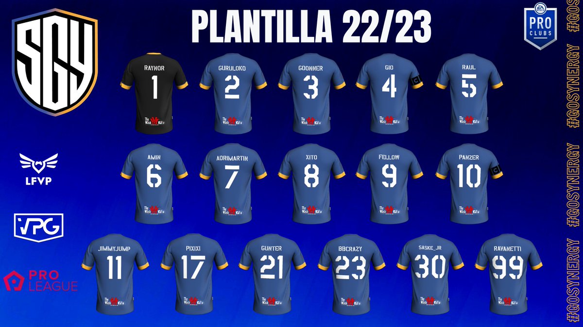 Synergy_SGY's tweet photo. Terminamos la presentación de los jugadores de nuestra plantilla para esta Temporada 2022 - 2023 en #ClubesPro de #PC ⚽️

Muy orgullosos del grupo que hemos formado, y con ansias de llegar a lo más alto posible.

¡Nos vemos en el verde! Un saludo,

#GoSynergy #ProClubs #PC https://t.co/QvazO3kUBx