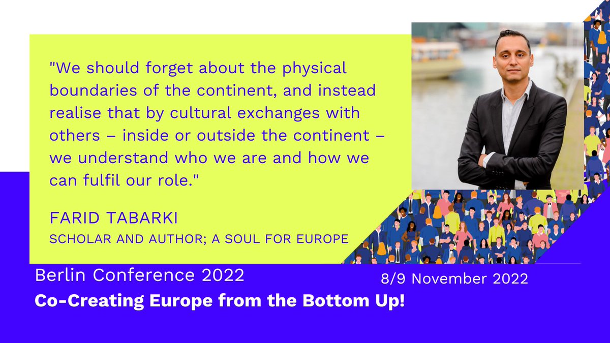 Tomorrow (the day the Berlin Wall fell) undersigned will be (together with @andras_bock) hosting @asoulforeurope’s RETHINKING EUROPE conference panel, reflecting on our common responsibility and to take an active role in creating a human Europe. europebottomup.eu/projects/berli…