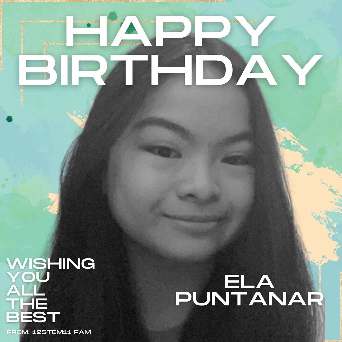 stemonze's tweet image. HAPPY ELA DAY!!!

May your birthday be full of magical and special moments to remember. Always, look forward to the future with positivity and hope but also hold onto the pleasant memories of the cool and beautiful times. Have a great day ahead!

-12STEM11 FAM