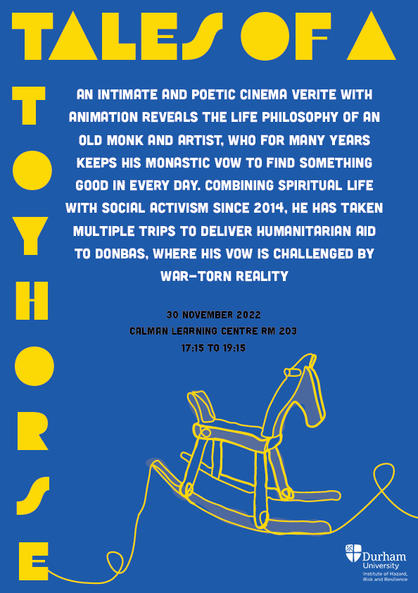 _IHRR's tweet photo. Join the @_IHRR for the screening of Tales of a Toy Horse, 30th November 2022, 5:15pm to 7:15pm.
The event will be opened by Prof Charlotte Clarke, Executive Dean Social Science & Health, & there will be a Q&A session with Yaryna Kvitka, a colleague of the film directors #ihrr https://t.co/kcA3fPl1qw