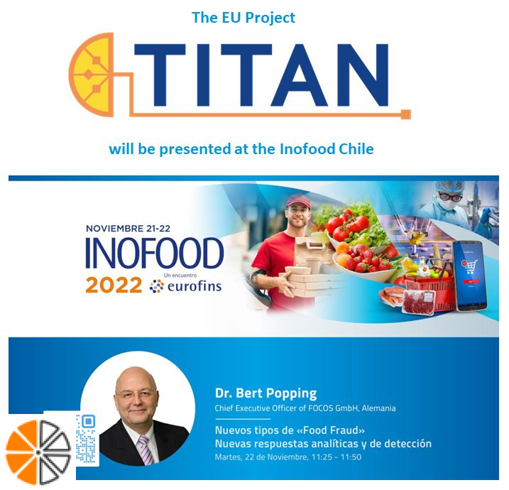DemistifyFood's tweet photo. How the @TITANprojectEU will contribute to combatting #foodfraud will be presented at the @inofood_cl in Chile Nov 22nd.
Register
https://t.co/prUInJEiKE
#supplychain #traceability
#authenticity
#artificialintelligence

@FOCOS_FOOD
@FoodSafetyMind 
@ACHIPIA https://t.co/u0WDI3oYuK