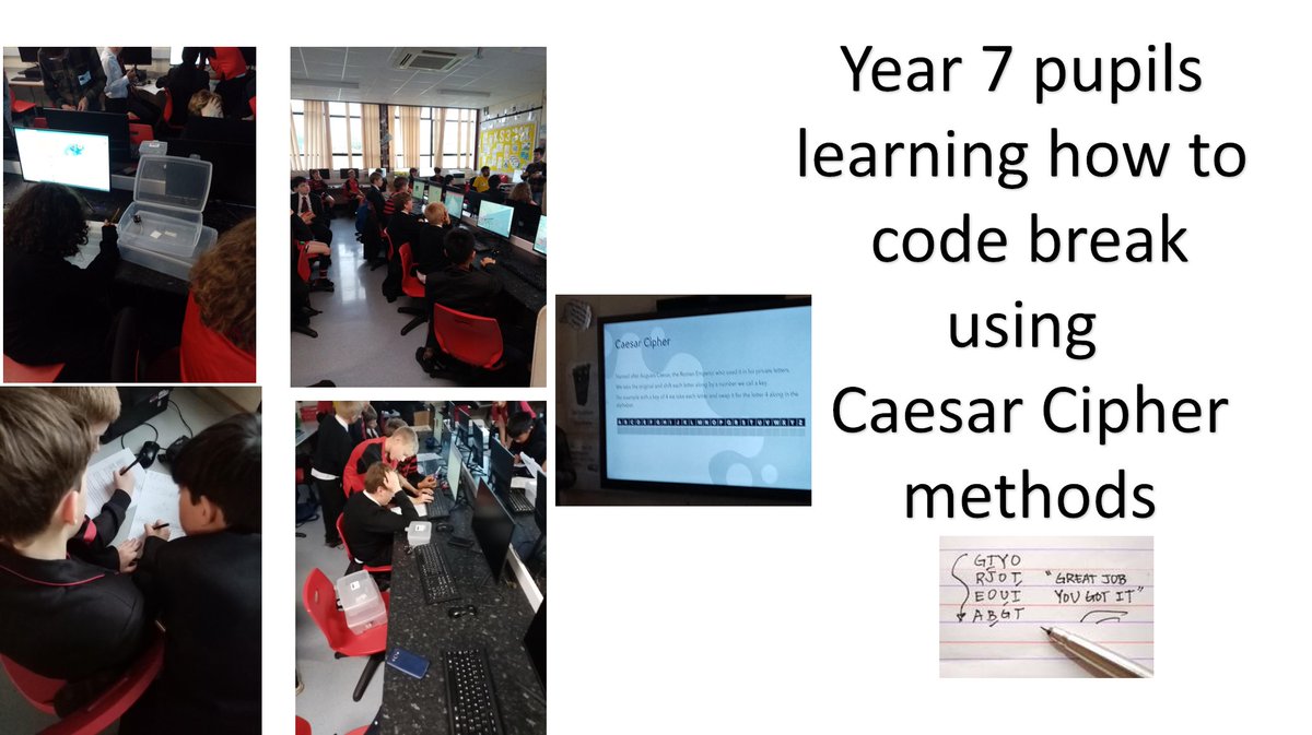 Good to see our pupils learning computational thinking skills. Cardiff University (Techno Camps) facilitated a code breaking session using STEM pedagogy. 
Looking forward to further sessions!
<a href="/Technocamps/">Technocamps</a> <a href="/officialCHS/">CHS</a> <a href="/cardiffuni/">Cardiff University</a>