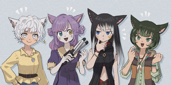 ヘアアレンジミコッテガールズ!#ワク絵部 