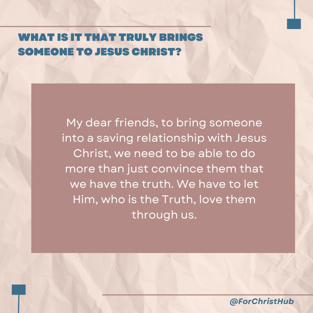 forchristhub's tweet photo. What is it that truly brings someone to Jesus Christ? https://t.co/708nBEY3LH