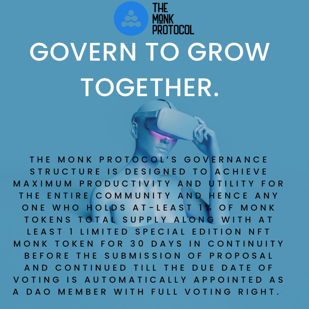 TheMonkProtocol's tweet photo. Our DAO structure is designed to achieve maximum growth.
#nftart #themonkprotocol #exploration #explorepage #trendingnft #reachtnft #nftbusiness #metaverse #cryptoartist https://t.co/cojdWPGFCx