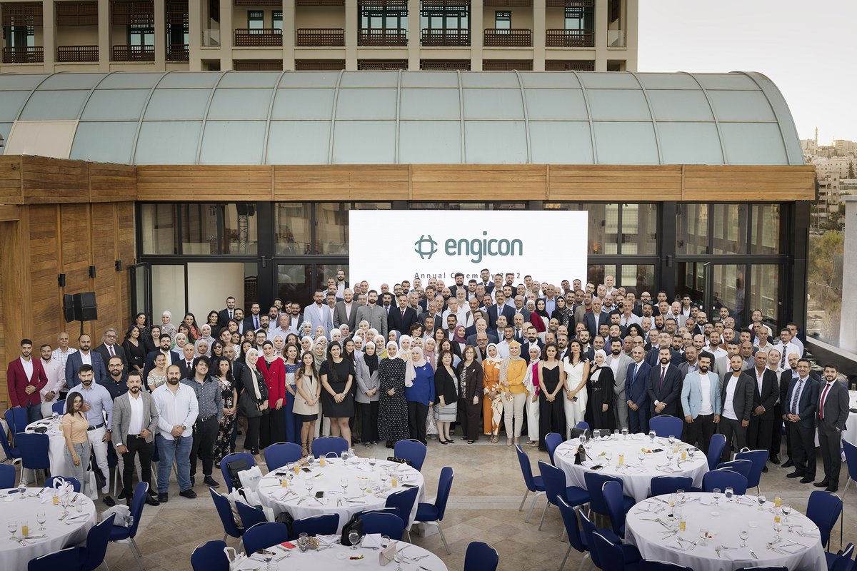 Engicon's tweet photo. For the first time since 2019, current and former staff gathered for our annual dinner that took place on Sept 29 in Amman. We are proud of our achievements and of our colleagues in the company’s branches outside Jordan, who were unable to join.
#Engicon https://t.co/nqXbpWHq6o