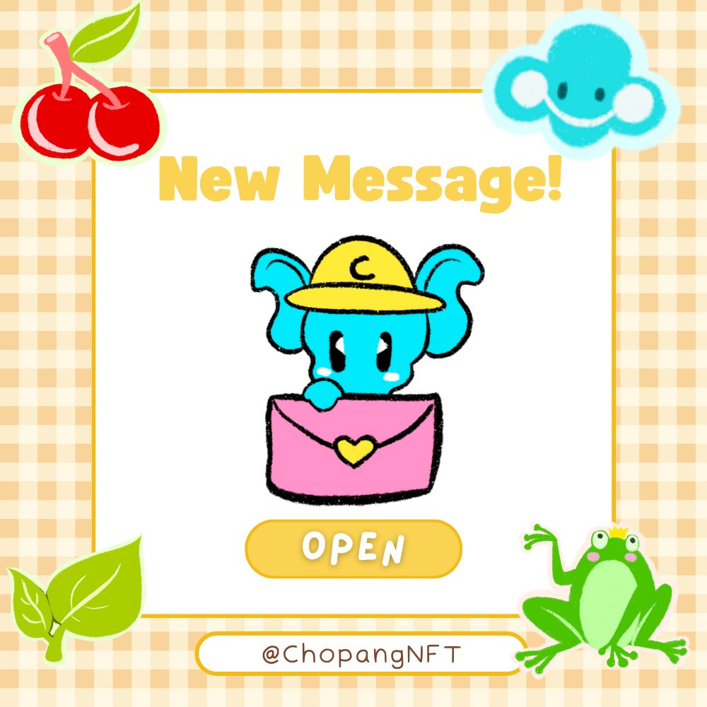 ChopangNFT's tweet photo. You got a new message!
Open to check who sent you this 📩
#ChopangNFT is always here to send you the message
#NFTCommmunity #NFTshill #TextNFT https://t.co/6jTa1rDT4b