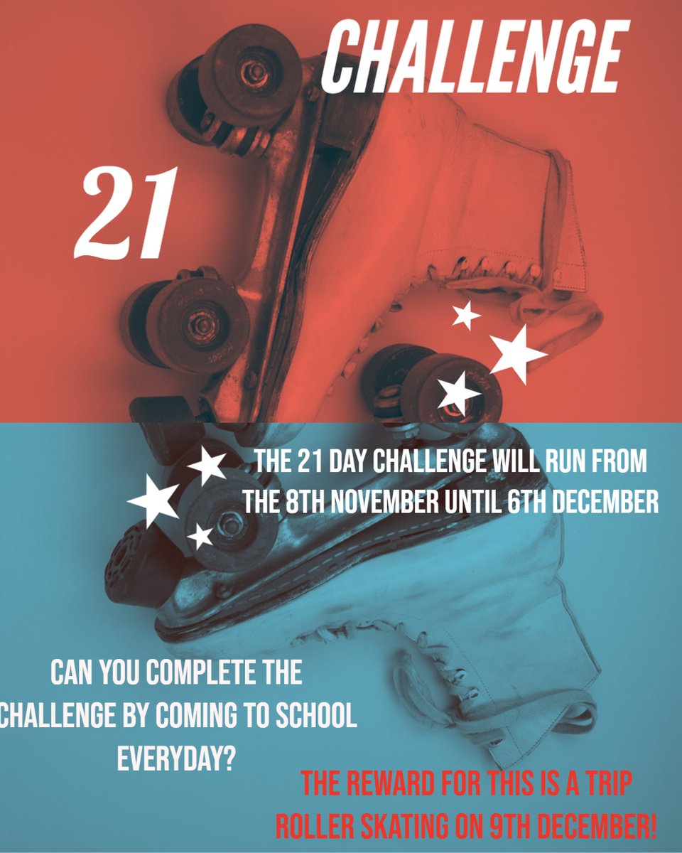 aberattendance's tweet photo. Launch day of our new 21 day challenge! #rollerstaking #challenge21 #schooleveryday https://t.co/at2pfA3Y4E