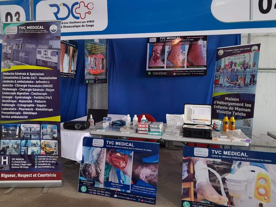 TateteVein's tweet photo. TVC Médical à Hôpital EXPO RDCare Stand 04. 
📌 Hôtel Sultani River Kinshasa 
#AFMED22 #AFMED #Kinshasa #Santé @cabinetmbungani @MinSanteRDC https://t.co/w5J0yaY3Cg