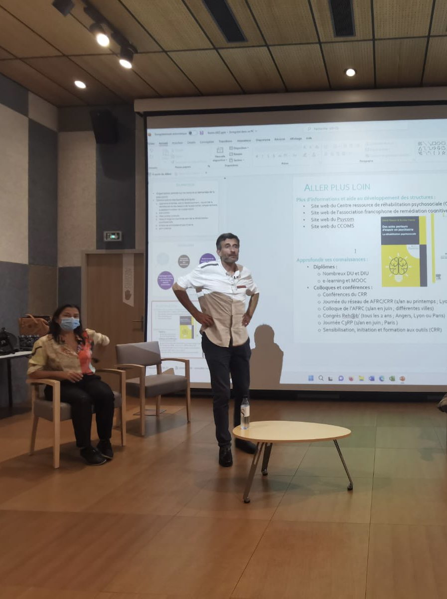 Le C2R2 s’est déplacé à Bastia lors de la venue du Pr Nicolas FRANCK et de son équipe de Lyon pour nous présenter la Réhabilitation Psychosociale. #réhabilitation #psychosociale
