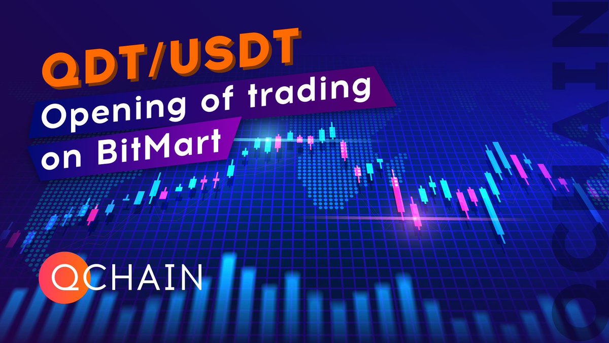QChain_official's tweet photo. QDT/USDT ♨️ Opening of trading on BitMart

All necessary work for integration QDT on the BitMart platform has been completed.

Now you can exchange Qchain ecosystem token on another one exchange.

💹 QDT/USDT: https://t.co/dmcI5udWQ2

#listingqdt #bitmart #qchain https://t.co/y0gkfXoFHw