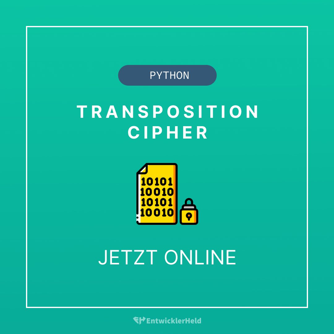 EntwicklerHeld's tweet photo. Hier kommt unsere erste Challenge mit #NextGenEditor! Mit Transposition Cipher könnt ihr eure Skills im Verschlüsseln verbessern.
https://t.co/HbxSjaTvlq https://t.co/BaVUqnCQym