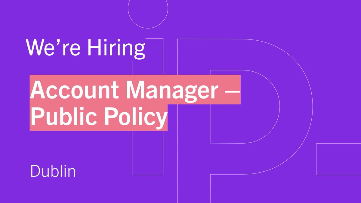 daveod88's tweet photo. We're looking for an ambitious and creative Account Manager to support our #PR and #publicaffairs work @IP_Dublin.

Interested advancing your career as part of an energetic and growing #communications consultancy team? 

See full details➡️https://t.co/xlrHu2i3Oh https://t.co/Xv1FGUFeg5