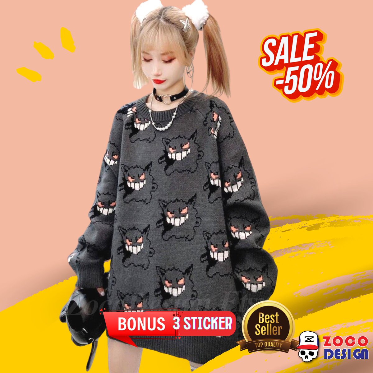 Excited to share the latest addition to my #etsy shop: Japanese Anime P0kem0n Sweater, Unisex Gengar Sweatshirt Girls Premium Quality Streetwear etsy.me/3FYyCOK #backtoschool #christmasgift #streetwear #pullover #animecartoon #sweaterforkids #sweaterforwomen