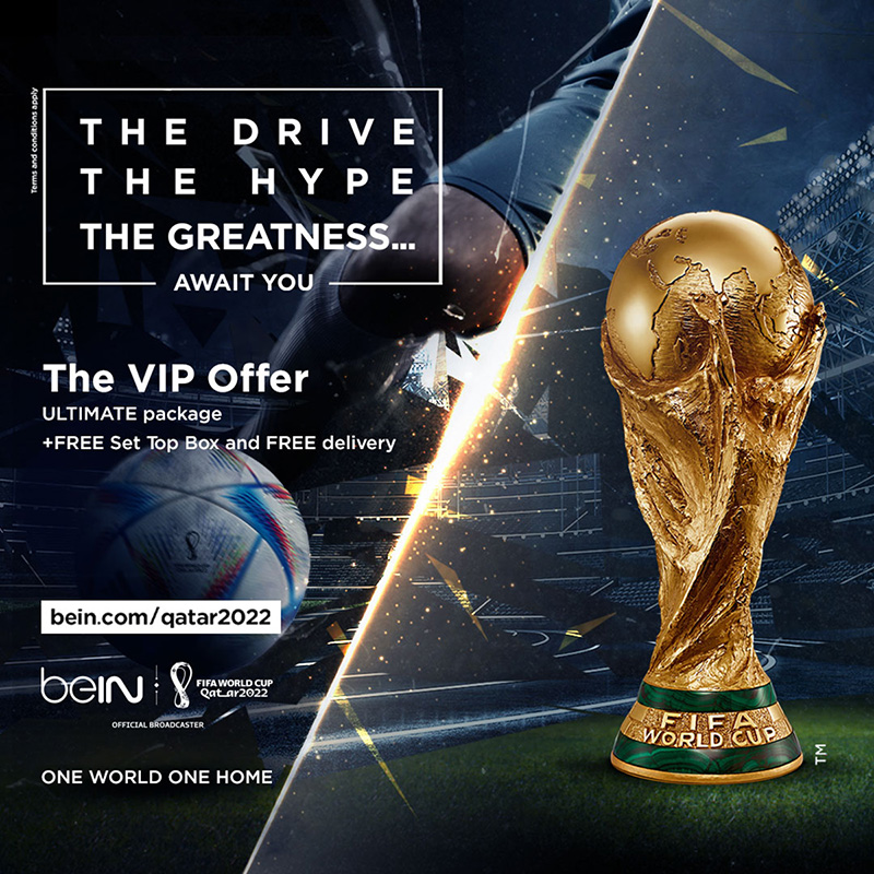 beINSPORTS_EN's tweet photo. Subscribe to the VIP Offer which includes the ULTIMATE package, with a free beIN Set Top box, and a free delivery! Enjoy the best TV experience in 4K and watch the top events including the FIFA World Cup Qatar 2022TM
Use promo code* QATAR2022.
#WorldCupQatar2022
#Qatar2022
