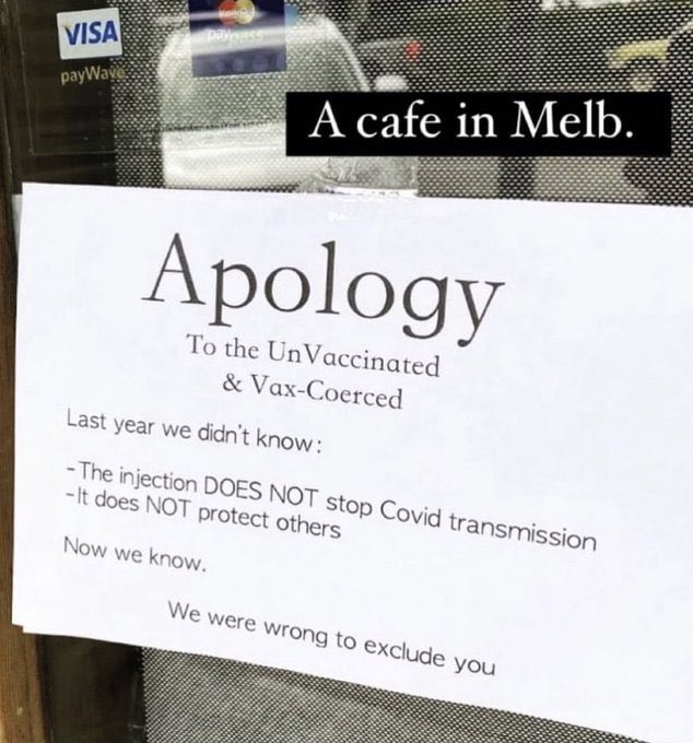 A cafe in Melbourne.

Apology accepted?