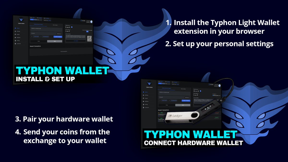NOVAversePOOL's tweet image. In these times, the safest way to store your coins are hardware wallets. 🔒 With @TyphonWallet you can pair them! Take your coins off exchanges &amp;amp; delegate them to single pools to strengthen the #Cardano network! 🙌

Install: youtu.be/H6ki_WC9ngQ
Pair: youtu.be/uyqka8Oc-O8