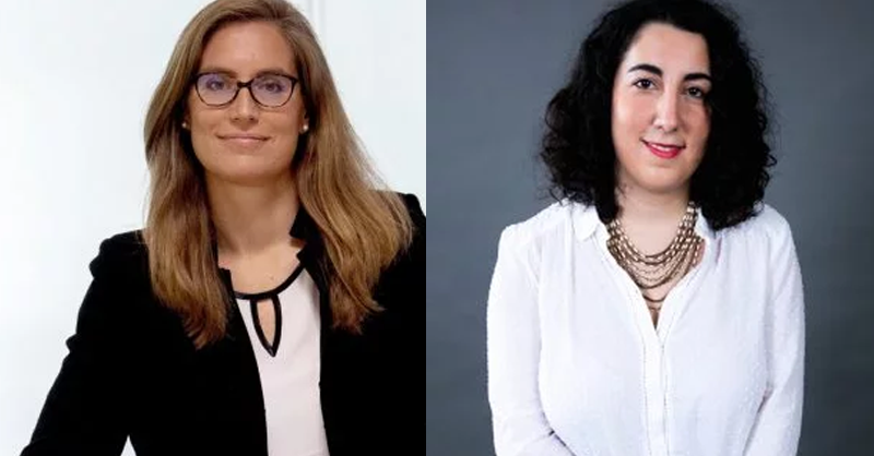generalifrance's tweet photo. « Chez Generali, #finance et #data n’ont pas mauvais genre ! » lancent aux jeunes diplômées Laetitia Leonard-Reuter (@HECParis 00), membre du Comex de @GeneraliFrance en charge des finances &amp; Noémie Haouzi (@ENSAEparis 17), data scientist. Interview @mondedesGeU #femmes #sciences