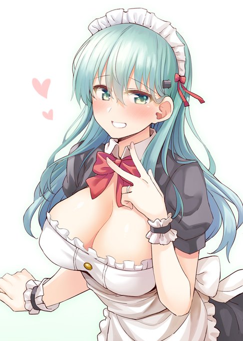 #いいおっぱいの日 
メイド鈴谷再掲ー! 
