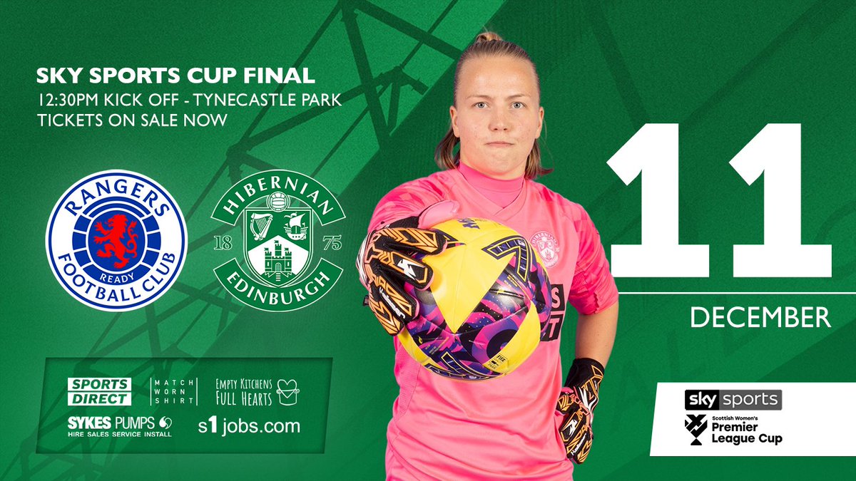 HibernianWomen's tweet photo. Tickets are on sale now for the #SkySportsCup Final 🏆

Hibees are advised to purchase tickets in sections R, S, and T 💺

🎟 https://t.co/tK13P5iGSZ https://t.co/5JM47NzKVL