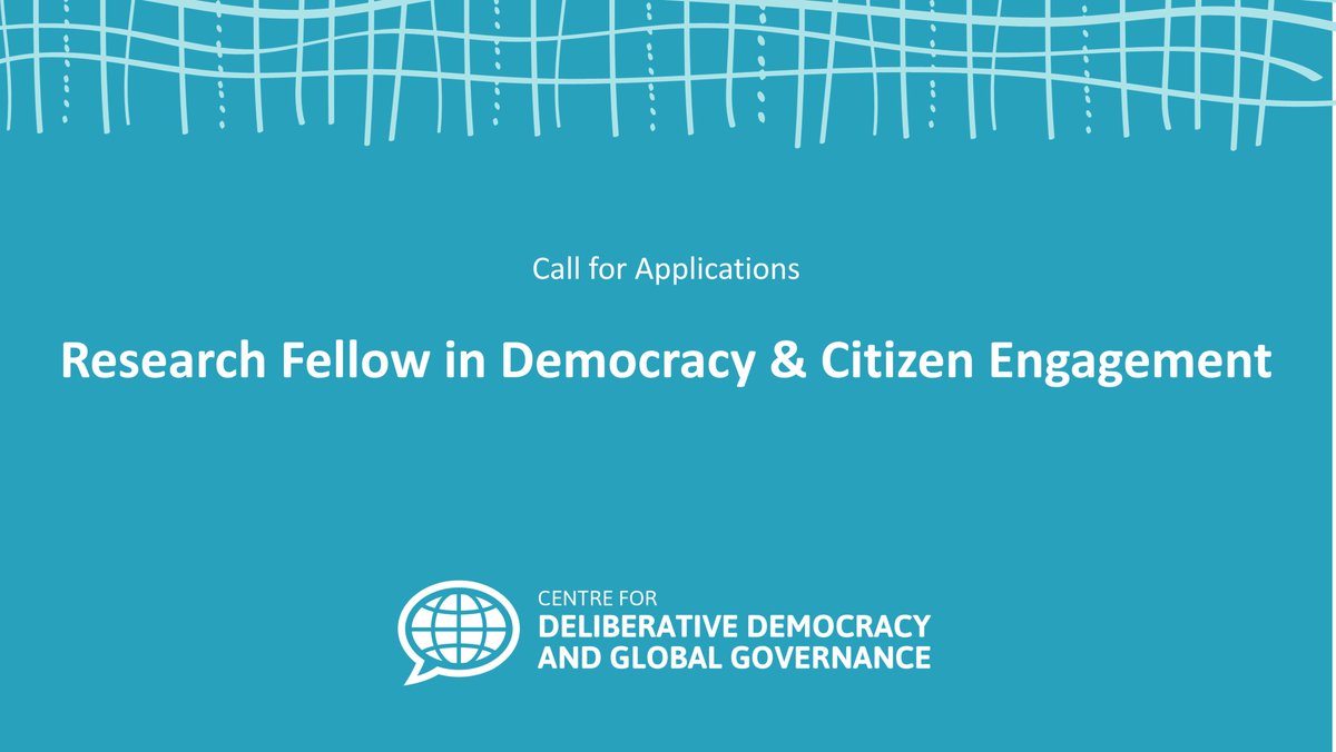 DelDemUCan (@deldemucan) on Twitter photo JOIN OUR CENTRE 🎉
We are welcoming applications for a research fellowship on democracy & citizen engagement (broadly defined).
Applications due 20 Nov. We only need a CV at this stage. DM <a href="/NicoleCurato/">Nicole Curato</a> for enquiries.
uctalent.canberra.edu.au/cw/en/job/4985… JOIN OUR CENTRE 🎉
We are welcoming applications for a research fellowship on democracy & citizen engagement (broadly defined).
Applications due 20 Nov. We only need a CV at this stage. DM <a href="/NicoleCurato/">Nicole Curato</a> for enquiries.
uctalent.canberra.edu.au/cw/en/job/4985…