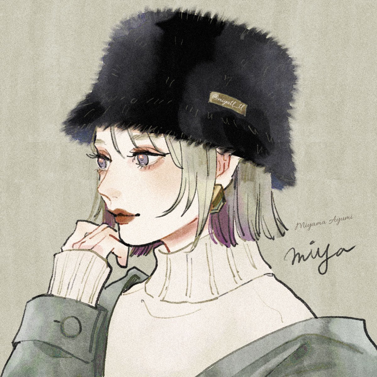 「秋冬の帽子を買いました 」|miya(ミヤマアユミ)のイラスト