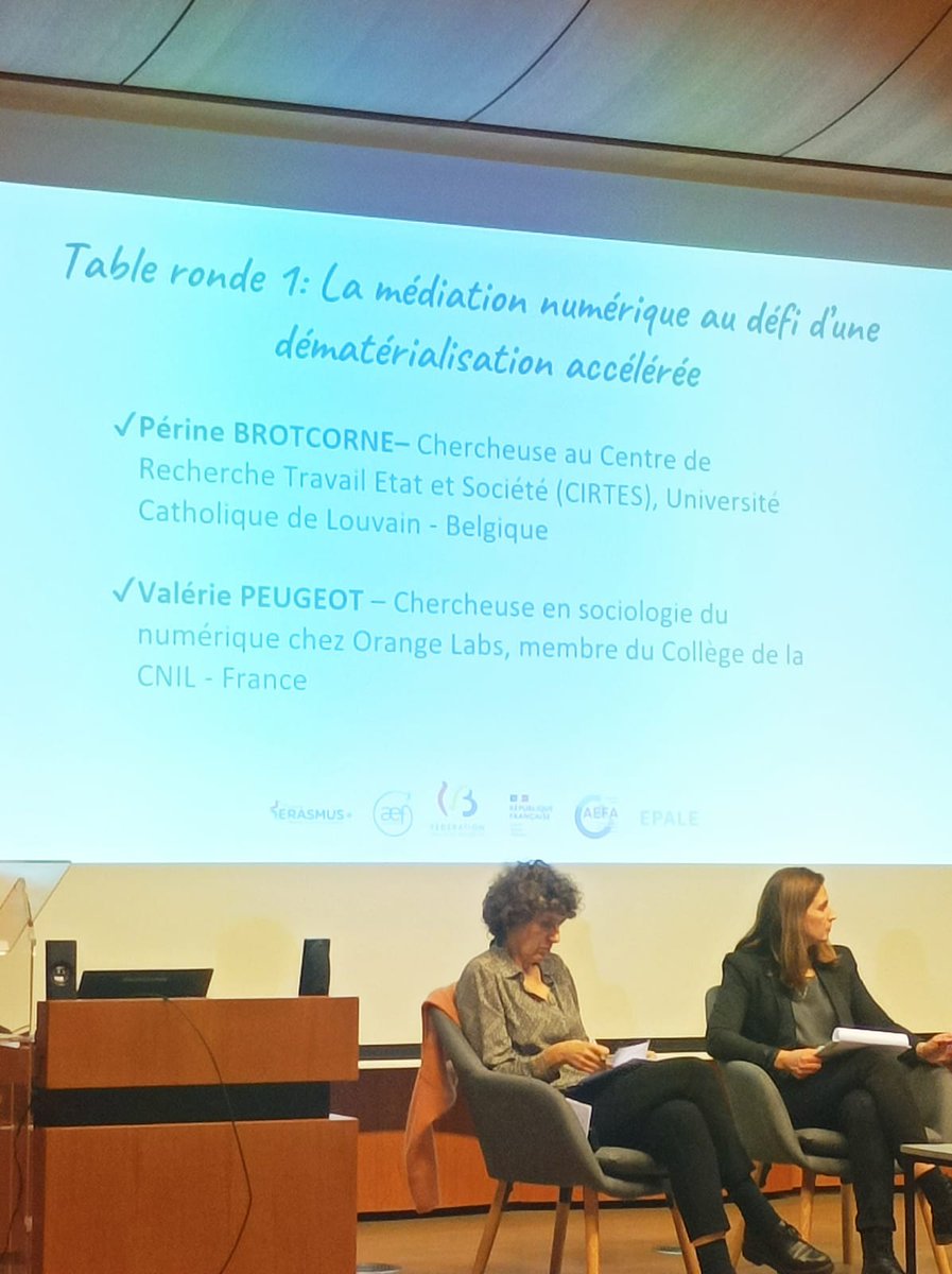 [En direct conf #nurique &amp; #inclusion] Valérie PEUGEOT, chercheuse en sociologie du numérique chez <a href="/laborange/">Le Lab</a> "quels types de compétences allons nous proposer aux publics? Littératie numérique? ds compétences réparatrices ou émancipatrices pr les citoyens ?" <a href="/EPALE_FR/">EDUCATION ADULTE FR</a> <a href="/EPALE_FWB/">EPALE BE_FR</a>