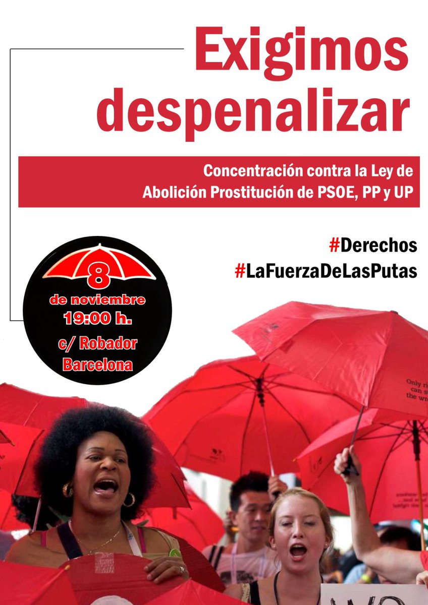 PutasLibRaval's tweet photo. #8N ya está!! #Raval
⚡Escenario perfecto para
#Laforçadelesputes
⚡Convoca en #Robadors 19h contra Ley Abolicionista-prohibicionista del PSOE
Tacones reivindicativos👠 pancartas, dejando claro
#TrabajoSexualEsTrabajo
DESPENALIZAR
NO REGULAR
EXIGIMOS DERECHOS
Todes somos Todes!! https://t.co/DoNRZuSzoc