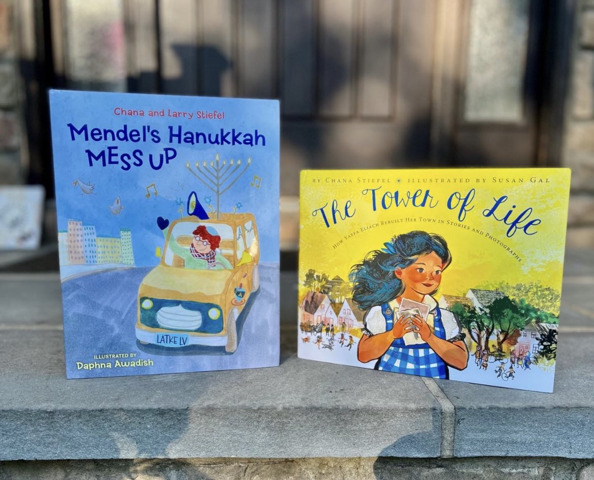Grateful for a run of good news! Paying it forward with a #giveaway. RT to win 1/3 prizes:
 
1 A signed copy of The Tower of Life 
2 A signed copy of Mendel’s Hanukkah Mess Up OR 
3 A 15-min Ask Me Anything Kidlit Zoom 

RT with prize #. Books US ONLY. Ends 11/17!
