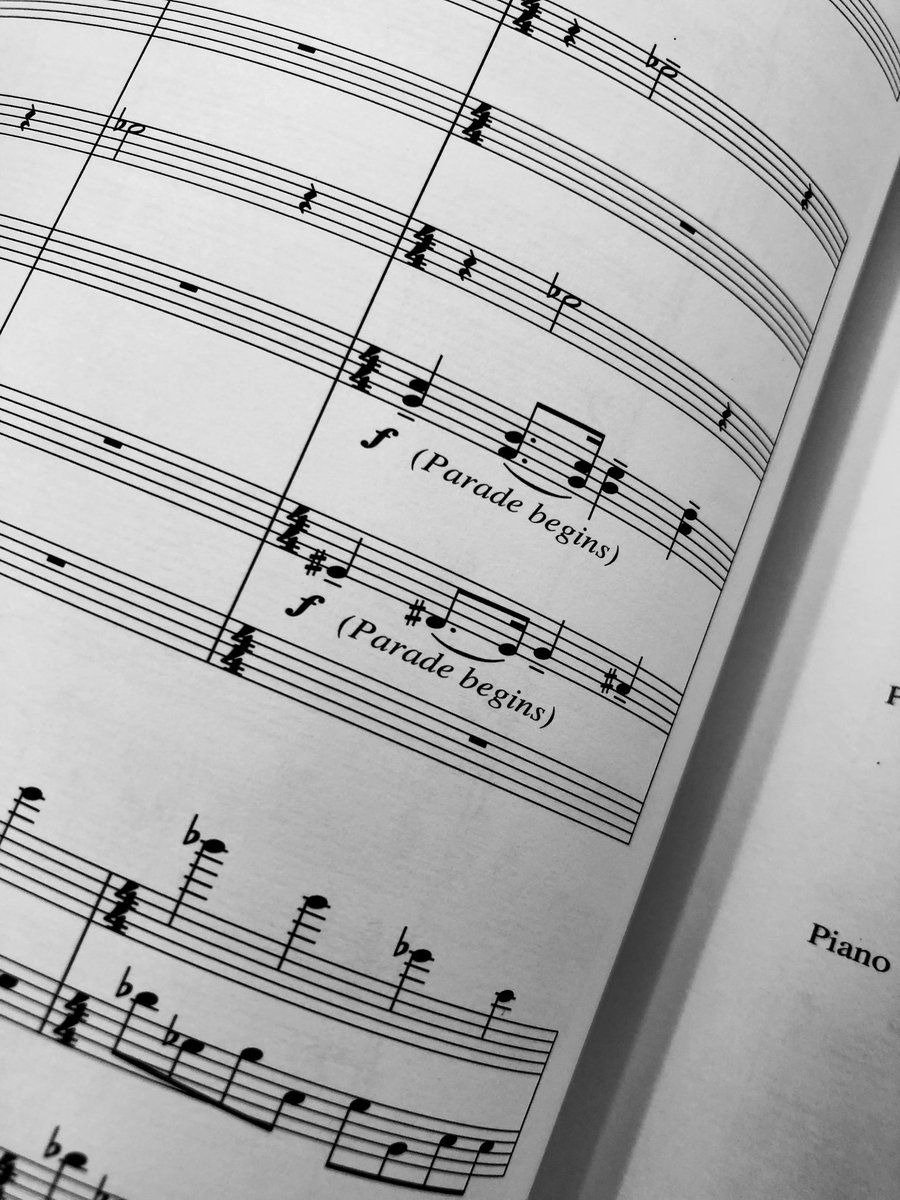 KalliJari's tweet photo. One of my favourite @HellTweet moments, the beginning of the Ivesian parade on trombones (and basses) on fig. F (bar 114) into the ’Concord’ first momement of the splendid orchestral tour-de-force called ’My Father Knew Charles Ives’ (2003). #AdventuresInMusic #scoreoftheday https://t.co/ua1ltWnpDj