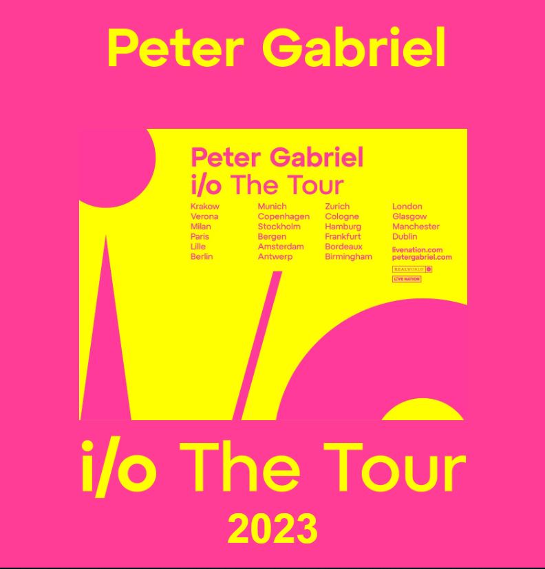 Genesis News Com on X: PETER GABRIEL announces i/o - The Tour