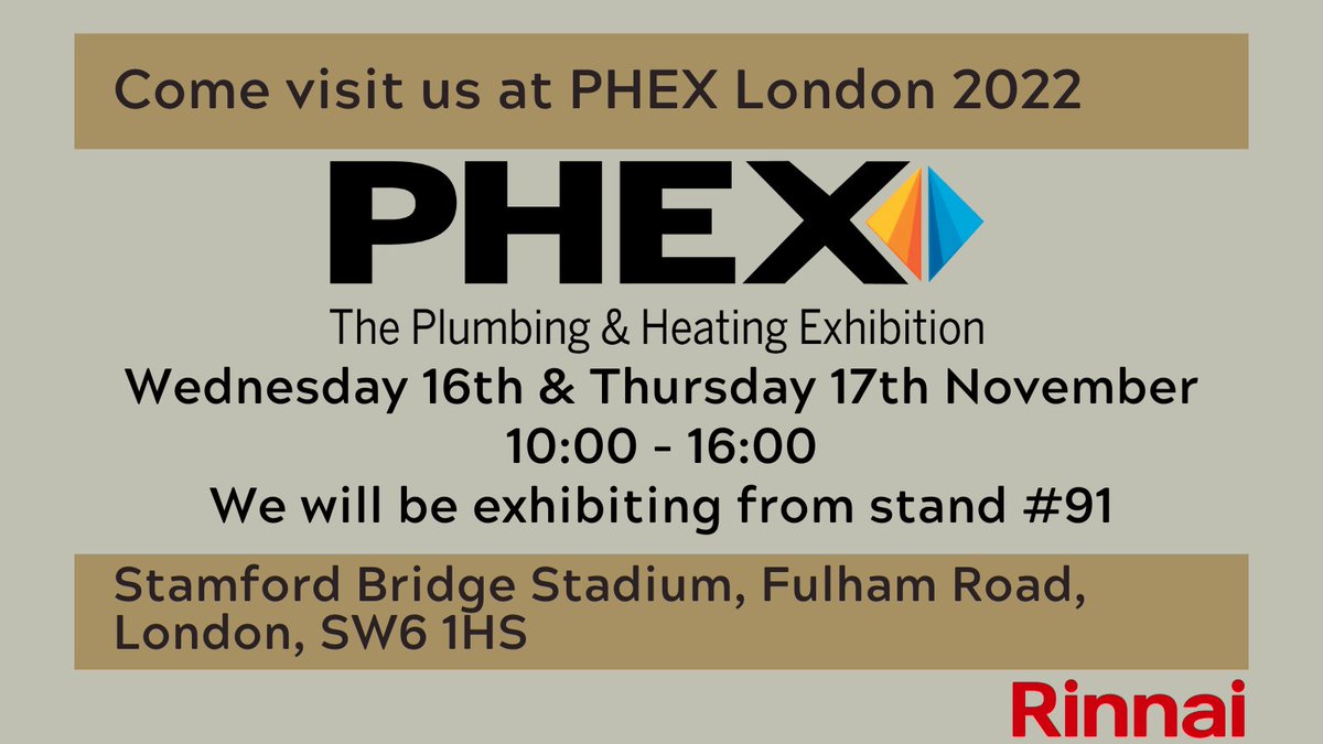 rinnai_uk's tweet photo. Just over a week from @PhexShow London, we hope to see you at stand 91😎
Sign up for the event with the link below👇
https://t.co/ZWD3lVZWTM
If you missed out on attending PHEX Manchester, see our highlights from PHEX Manchester here👇
https://t.co/Y6iwaAusVe https://t.co/IIlGIz6ZL1