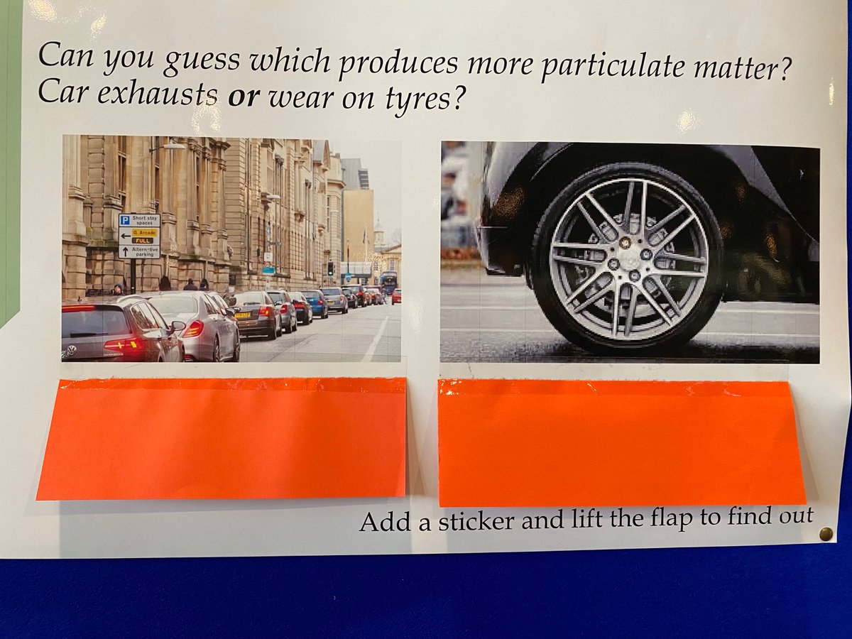 TAPASNetwork's tweet photo. Poster 3: What causes outdoor air quality?
Nitrogen Dioxide โ
Ozone โ
Sulphur Dioxide โ
Can you guess which produces more particulate matter - Car exhausts or wear on tyres?
#WorldVentil8Day #CelebrateVentil8 #DAMTP https://t.co/oeHKv2lWKW