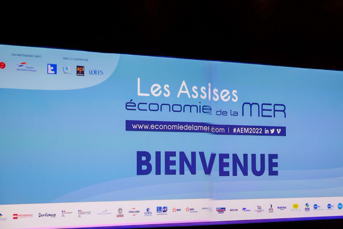 Lancement ce matin des <a href="/AssisesdelaMer/">Assises de l'économie de la mer</a> à <a href="/LilleGrandPalai/">Lille Grand Palais</a> en présence de @NicolasSiegler ! 🌊 L’occasion de rappeler que le #Nord, Département maritime, compte près de 40 km de littoral et l’un des principaux ports français avec <a href="/Dunkerque/">Ville de Dunkerque</a>. #mer