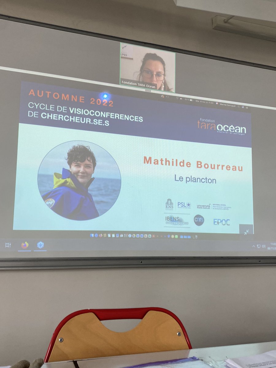 CDI Pilâtre (@cdipilatre) on Twitter photo #GRS2022 #EDD
Nos 5e4 en visioconférence sur le thème du #plancton avec <a href="/BourreauMathild/">Mathilde Bourreau</a> et
<a href="/TaraOcean/">Invisible life</a>
<a href="/BrigitteSabard/">Brigitte Sabard</a>
<a href="/LeCLEMI/">CLEMI</a> #GRS2022 #EDD
Nos 5e4 en visioconférence sur le thème du #plancton avec <a href="/BourreauMathild/">Mathilde Bourreau</a> et
<a href="/TaraOcean/">Invisible life</a>
<a href="/BrigitteSabard/">Brigitte Sabard</a>
<a href="/LeCLEMI/">CLEMI</a>