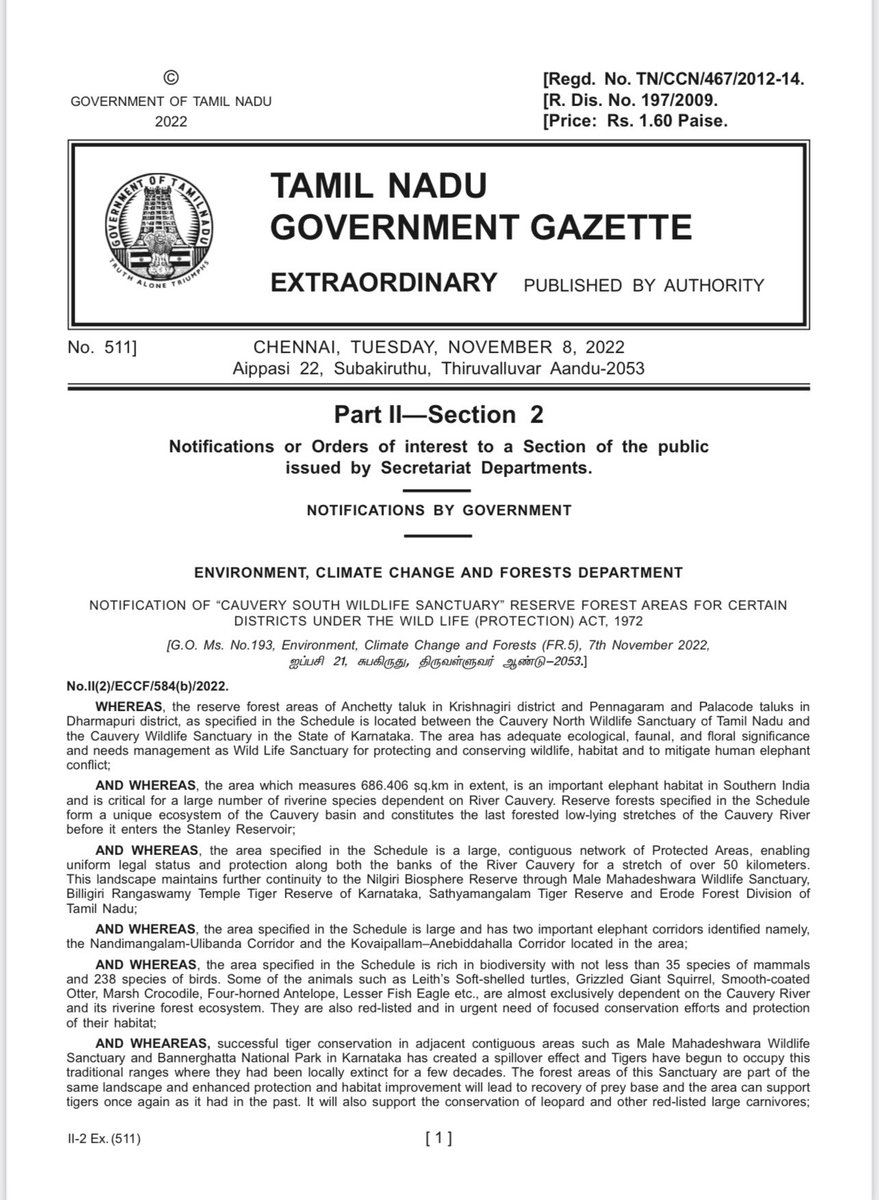 Cauvery South Wildlife Sanctuary under the Anchetty, Urigam, and Jawalagiri forest range offices of Hosur Forest Division, is the 17th wildlife sanctuary in Tamilnadu state, India.
touristinindia.com/cauvery-south-…
#CauverySouth #WildlifeSanctuaries #newsanctuaries #nature #trekking