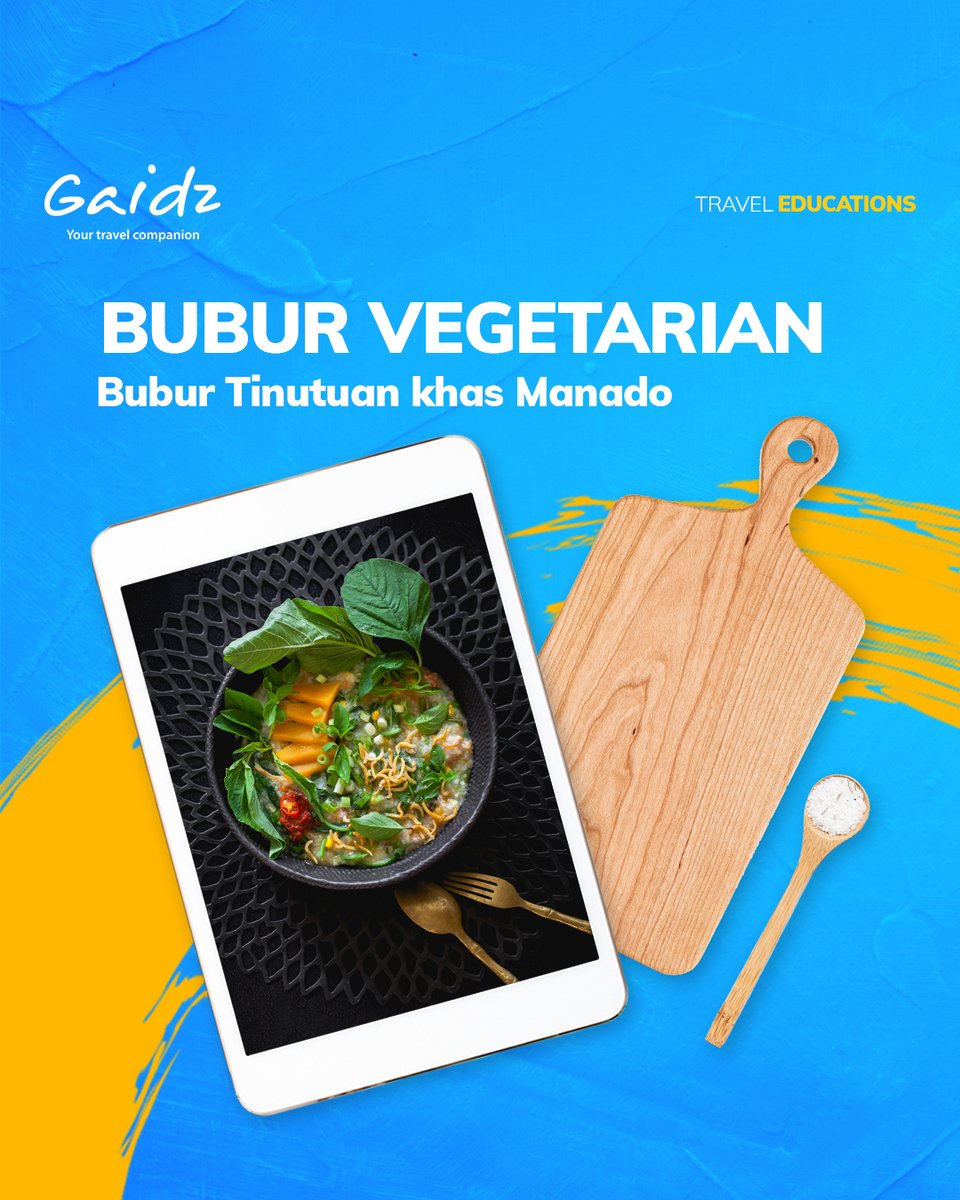 Tinutuan atau Bubur Manado adalah makanan khas Indonesia dari Manado, Sulawesi Utara. Makanan khas Manado yang cocok untuk vegetarian, bubur tinutuan memiliki isian berupa macam-macam sayuran. Bubur Tinutuan berbahan sayuran seperti ubi jalar, jagung muda, daun melinjo, bayam.