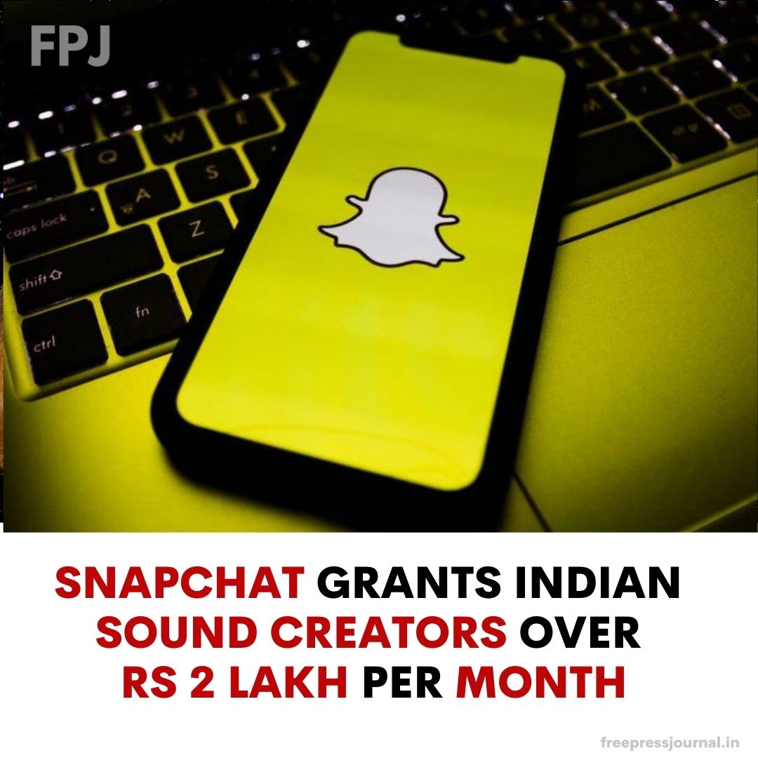 fpjindia's tweet photo. #Snap, the parent company of Snapchat, said it will provide monthly grants of up to $50,000, beginning mid-November, to top #soundcreators in #India that are distributing music on #Snapchat.
#IndiaNews #Viral #TrendingNow https://t.co/O4dBsdEWJ8