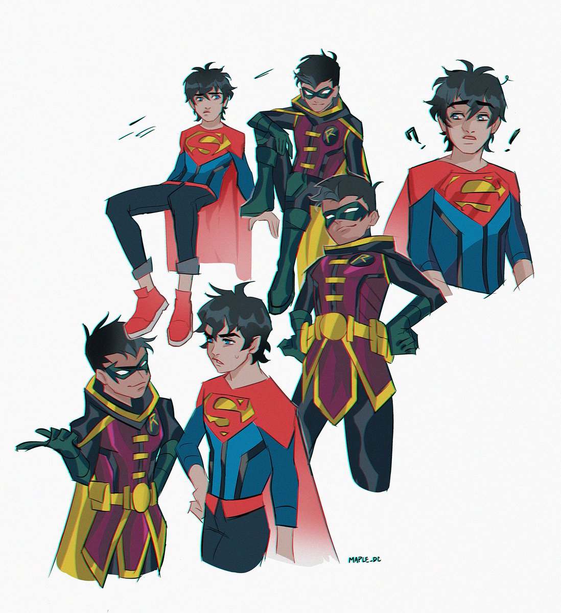「delayed doodles but here are some supers」|karenのイラスト