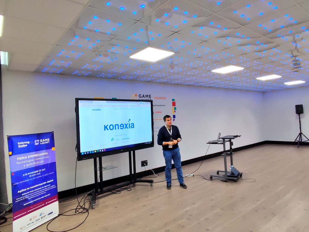 conetic's tweet photo. Las #tecnologiasinmersivas también se aplican en la gestión y la formación de recursos humanos. @gestionet pioneros en el uso de la gamificación, nos cuenta cómo atraer y captar talento mediante técnicas inmersivas y neuronales con #Identia y #Konexia #FeriaGameLabsNet @Sudoe5 https://t.co/sbnlZKhIRY