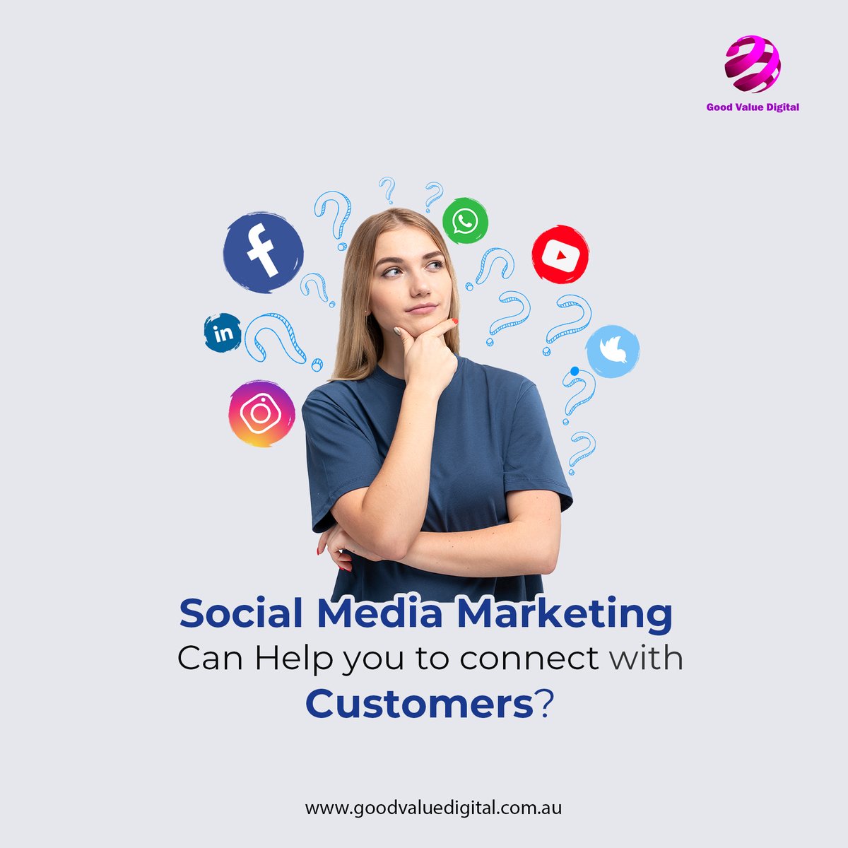 Goodvaluedigitl's tweet photo. A successful #social_strategy can help you grow your #business online, maintain your #social presence and engage with the audience. So if your business is not on #social_media platforms, you're missing out!
Visit our website: https://t.co/hZIeByAWVE https://t.co/uz1sFT78Rd