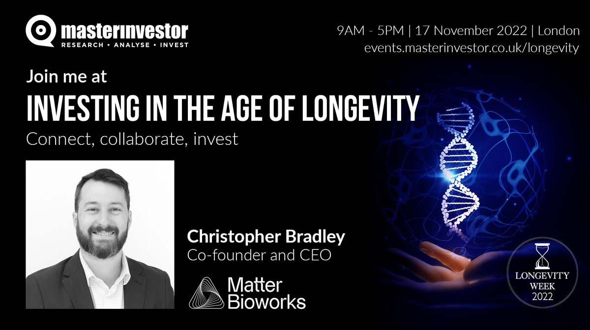 events.masterinvestor.co.uk/events/investi…
<a href="/matterbio/">Matter Bio</a> #investing #Longevity