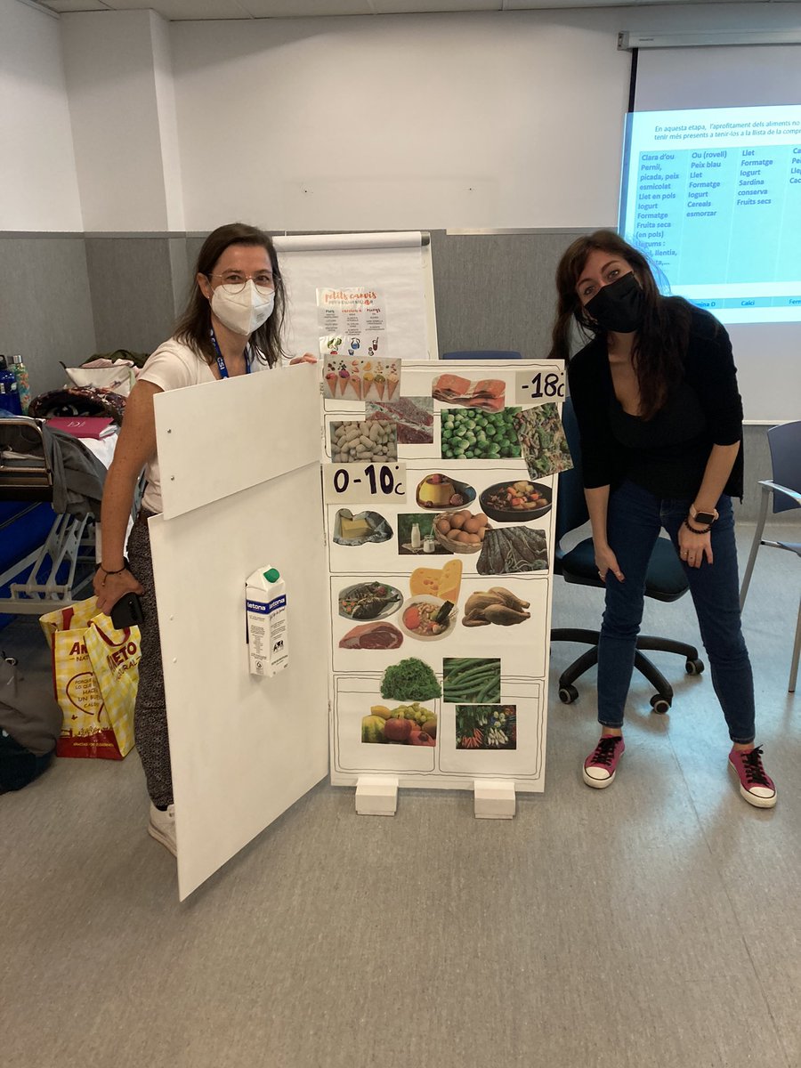 Esta mañana <a href="/mariabosch8/">Maria Bosch</a> , Laura Rio y <a href="/SoniaTMM/">Sonia Tortajada</a> presentan en la Escola de Salut “La alimentació i la compra” al Cap Sagrada Familia <a href="/ConsorciCSI/">Consorci Sanitari Integral</a>