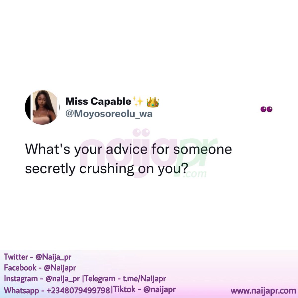 Naija_PR's tweet image. What advice would you give them?