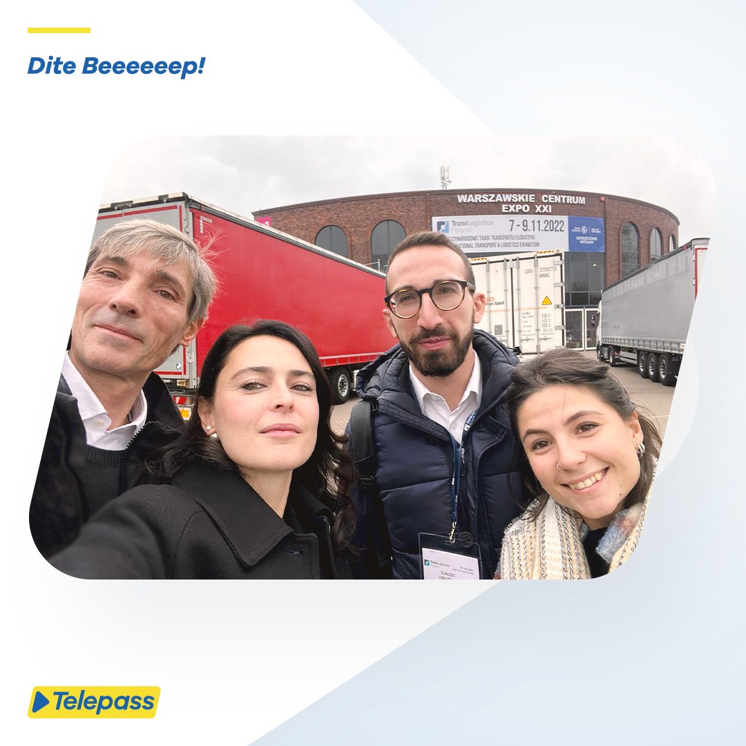 telepass's tweet photo. I nostri colleghi e le nostre colleghe sono al #TranslogisticaPoland di #Varsavia.
Pronti a incontrare partner e truck company per parlare loro di #KMaster e #Telepass #Sat.
Non sai cosa sono?
Vieni qui: https://t.co/3XxXsaRD6E
#Telepass #laviadellasemplicità https://t.co/iw1uZxdYlI