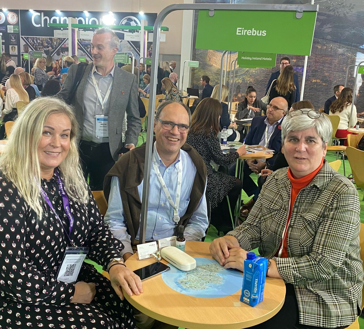 Eirebus (@eirebus) on Twitter photo It's day 2 of <a href="/WTM_London/">World Travel Market (WTM) London</a> and we're gearing up for a busy day! 🇬🇧 You'll find us at the <a href="/TourismIreland/">Tourism Ireland</a> stand UKI300, so please drop by and say hello! 👋
Pictured 📸 is Made Ots-Rannamäe, with representatives from GALLIA Travel. 🇧🇪 🇮🇪
#WTMLDN #WTM2022 It's day 2 of <a href="/WTM_London/">World Travel Market (WTM) London</a> and we're gearing up for a busy day! 🇬🇧 You'll find us at the <a href="/TourismIreland/">Tourism Ireland</a> stand UKI300, so please drop by and say hello! 👋
Pictured 📸 is Made Ots-Rannamäe, with representatives from GALLIA Travel. 🇧🇪 🇮🇪
#WTMLDN #WTM2022