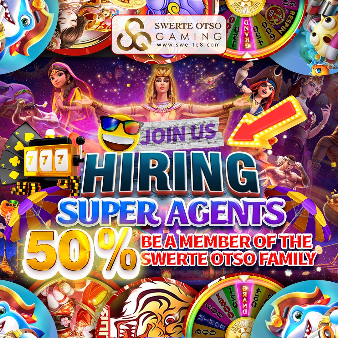 SwerteOtso's tweet photo. Swerte Otso Officially announce to HIRE SUPER AGENTS with 50% weekly commission. On time po ang sahod natin dito sa Swerte Otso. For more inquiries and Agent Account Creation Please DM here or in Telegram: https://t.co/JZgbnI0h5j https://t.co/0wnLqSCcTM