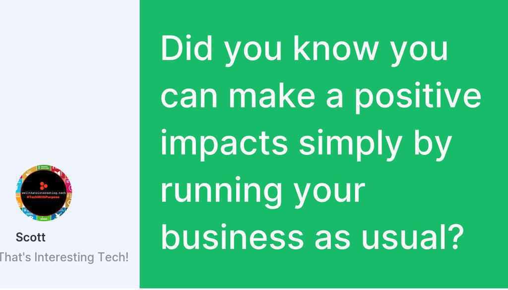 InnovationScou1's tweet image. Free Masterclass - how to use micro-impacts to become a business for good.

Only 10 places available, secure yours now.

▸ lttr.ai/4XwC

#FreeWebinar #FreeMasterclass #strategy #ESG #business #smallbusiness #SMB #SME #globalgoals #masterclass #webinar